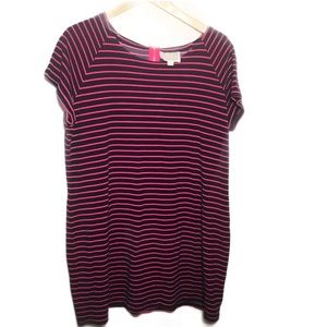 Sail to Sable Striped T-Shirt Dress Sz XL